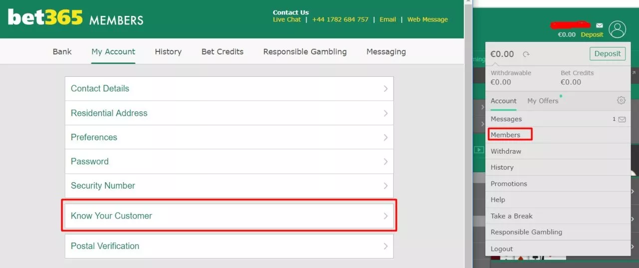 верификација на налог на bet365