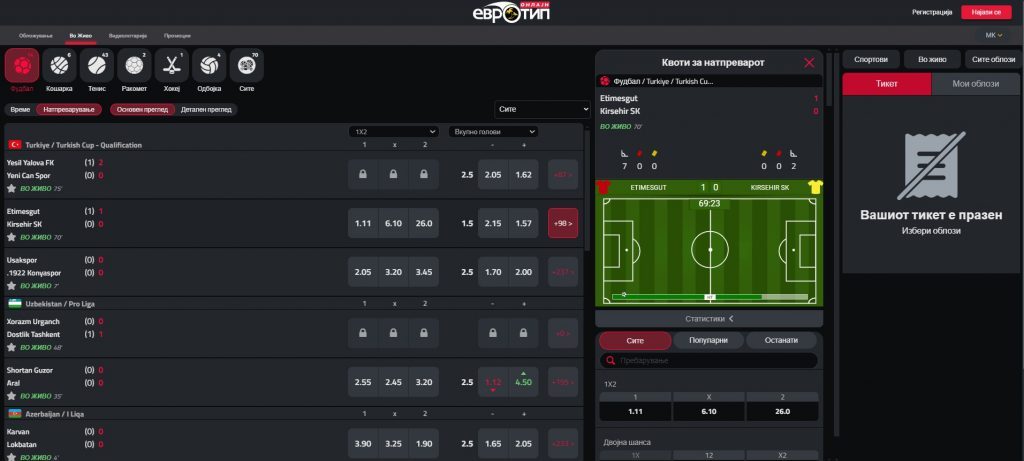 Обложување во живо на Евротип