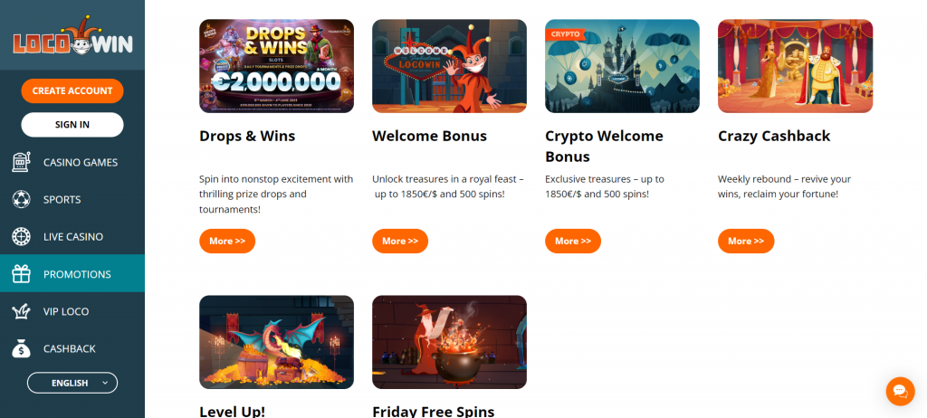Locowin Bonuses