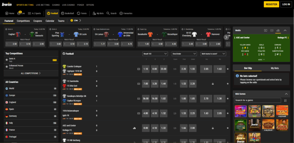 Понуда за онлајн кладење на Bwin