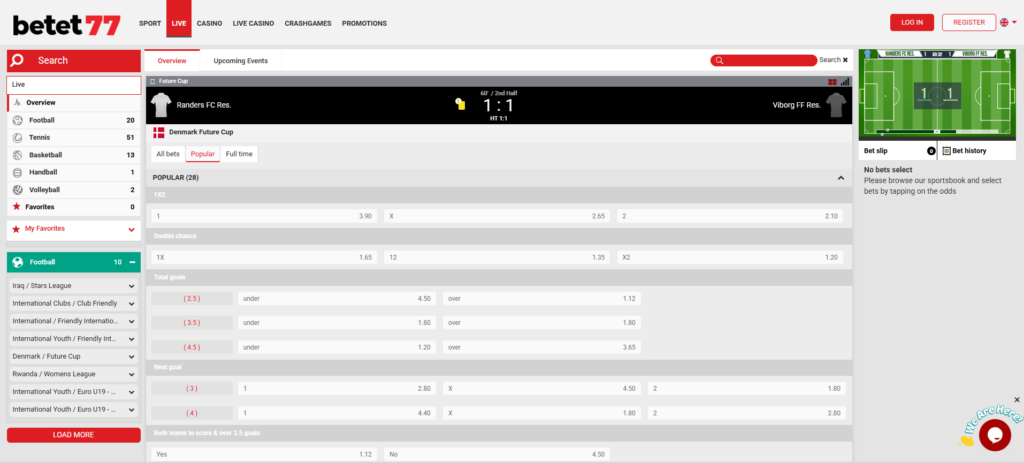 Betet77 обложувалница